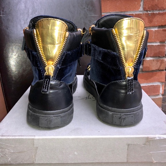 Giuseppe Zanotti Navy velvet May London High-top - Picture 7 of 8